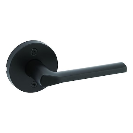 Kwikset Lisbon Lever with Round Rose Half Dummy Matte Black Finish 788LSLRDT-514